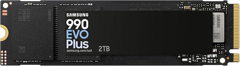 Samsung 990 EVO Plus SSD 2TB, PCIe Gen 4x4, Gen 5x2 M.2 2280, Speeds Up-to 7,250 MB/s, Upgrade Storage for PC/Laptops, HMB Technology and Intelligent Turbowrite 2.0, MZ-V9S2T0BW