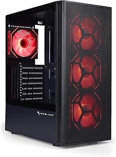 A-PRIORI Mid-Tower SPCC Steel Gaming PC Case/PC Cabinet with 4X ARGB Infinity Mirror Fans