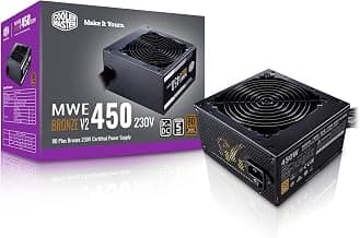Cooler Master MWE 450 Bronze V2 Power Supply - Non-Modular | 80 Plus Bronze Certified | 120mm HDB Fan | DC-to-DC Circuit Design | ATX 2.52 Version | 450 Watt