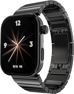 Noise Pro 6 Max Smart Watch:Intelligent with Noise AI, Endless AI Watch Faces, AI Companion, 1.96” AMOLED, Stainless Steel Build, Built-in GPS, 5 ATM, EN2 Processor, for iOS & Android(Chrome Black)