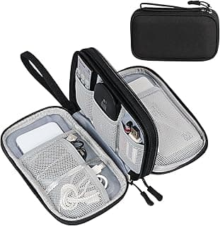SaleOn 8.3x5 Inch Tech Pouch Organizer with 1 Year Warranty – Portable Storage Organizer for USB Cable, Charger, Earphone, Power Bank, Hard Disk & Digital Gadgets, Travel Mobile Bag for Men