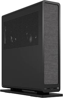 Fractal Design Ridge Black, PCIe 4.0 Riser Card Included, 2X 140mm PWM Aspect Fans Included, Type C USB Gen2, m-ITX PC Gaming Case, console‑style PC case