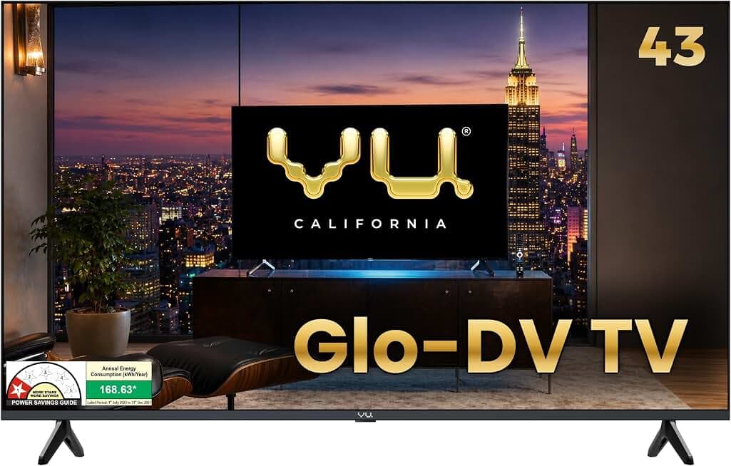 Vu 65 inch Masterpiece Glo QLED 800 Nits 120Hz 4K Smart TV (Gallery Design)