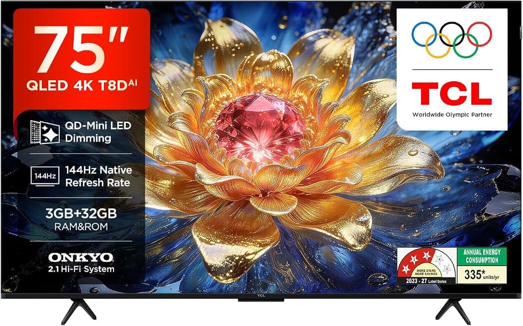 TCL 75 inch QM891G QD-Mini LED 5000 Nits IMAX Enhanced 144Hz VRR Google TV - Dolby Atmos Sound Edition (Rev 4)