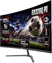 Acer Nitro ED320Q P0 31.5 Inch Curved Gaming Monitor | Full HD 1920x1080 Resolution | 144Hz Refresh | 1ms VRB | AMD FreeSync | 1500R Curved Screen | ZeroFrame Display Widget | VisionCare | HDMI