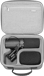 RLSOCOCase for Shure SM7B Vocal Dynamic Microphone & MV7 / MV7X USB Podcast Microphone (Grey)