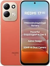 Redmi 17 5G (Eternal Orange, 6GB RAM, 128GB ROM) | 7900mAh Battery + 45W Fast Charging | 6.9" 120Hz Adaptive Display | Snapdragon 4 Gen 5 | 50MP Dual AI Camera | Corning® Gorilla® Glass 7i | IP64