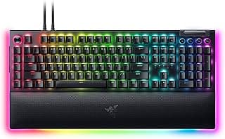 Razer BlackWidow V4 Pro Smartchoice Mechanical Gaming Keyboard, Green Switch Clicky Keys, RGB Chroma Backlit, Programmable Macro Dial, Magnetic Wrist Rest, USB Wired, Anti-Ghosting, US Layout