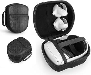 Careflection || Hard Travel Case Compatible with Oculus Quest 2 with Elite Strap, Portable Protection Carrying Case Storage for VR, Gaming Headset, Controllers Accessories, Valentines Day Gifts
