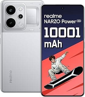 realme NARZO Power 5G (Titan Silver,8GB+256GB) 10001mAh Power. Stay Unstoppable. | 144Hz Curved+ AMOLED Display | Revolutionary Dual-Chip System | 50MP Sony OIS Camera