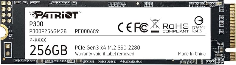 Patriot Memory P300 256GB M.2 SSD 2280 NVMe PCIe Gen 3x4 Internal SSD P300P256GM28