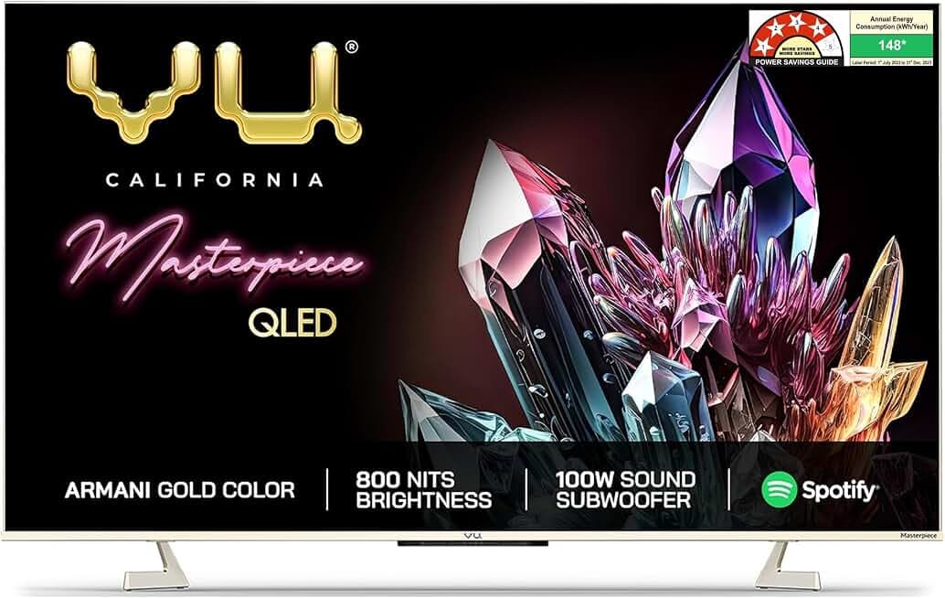 Vu 100 inch Masterpiece 100-inch 4K QLED 120Hz Armani Gold Frameless Cinema TV - Cinema Edition (Rev 2)