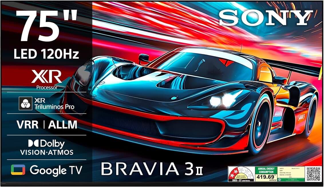 Sony 65 inch Bravia 9 Mini-LED 4K HDR Google TV XR Backlight Master Drive - Cinema Pro (Rev 3)