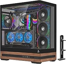 TAG Gamerz Stellar Prime Mid-Tower Computer Case/Gaming Cabinet with 270° Panoramic View| Pre-Installed 4 High-Performance ARGB Fans | Support Reverse Connection motherboards -PC CASE Black