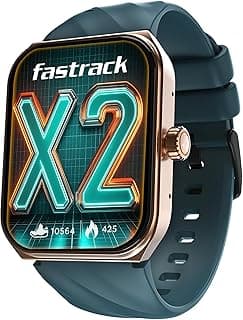 Fastrack New Limitless X2 Smartwatch|1.91" UltraVU with Rotating Crown|60 Hz Refresh Rate|Advanced Chipset|SingleSync BT Calling|NitroFast Charge|100+ Sports Mode & Faces|Upto 5 Day Battery|IP68,Teal