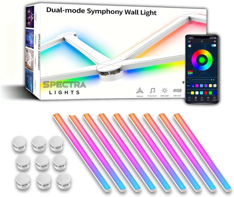 Nanoleaf Expansion 3-Panel Pack Shapes Hexagons Smarter Kit Modular RGB LED Wall Light Panels - Connect+ Modular Geometry (Rev 2)