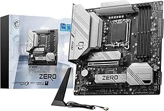 MSI B760M Project Zero, Back-Connect Micro-ATX - Supports 14th/13th/12th Gen Intel Core Processors, LGA 1700-75A DrMOS VRM, DDR5 Memory Boost 7800+MHz/OC, PCIe 5.0 x16, 2 x M.2 Gen4, Intel Wi-Fi 6E
