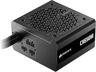 CORSAIR CX-M Series, CX650M ATX 3.1 Cybenetics Bronze Semi-Modular Power Supply — Native 12V-2x6 Cable — ATX 3.1 & PCIe 5.1 — Low Noise — 105C Capacitors — 7-Year Warranty