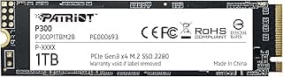 Patriot Memory P300 1TB M.2 SSD 2280 NVMe PCIe Gen 3x4 Internal SSD P300P1TBM28
