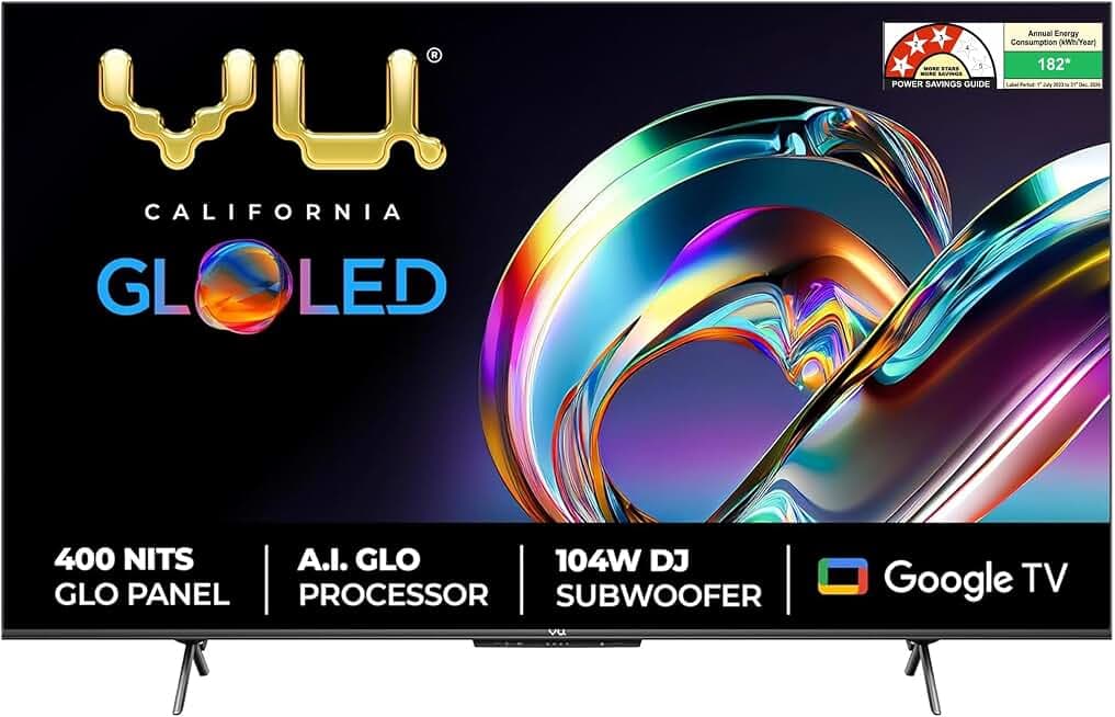 Vu 55 inch Masterpiece Glo QLED 800 Nits 120Hz 4K Smart TV (Pro HDR Plus)