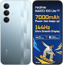 realme narzo 100 Lite 5G (Frost Silver,4GB+64GB) | 7000mAh Titan Battery | 4 Years, Zero Lag | 144 Hz Ultra Smooth Display | 6 nm Octa-core 5G Chipset | Color Pop Design | VC Cooling