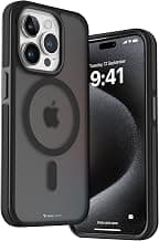 Vaku LuxosPolycarbonate Elemento Magpro Back Cover Case For iPhone 15 Pro Max Shockproof Scratch Resistant Slim Thin Military-Grade Protection Support Mag-Safe Wireless Magnetic Charging - Black